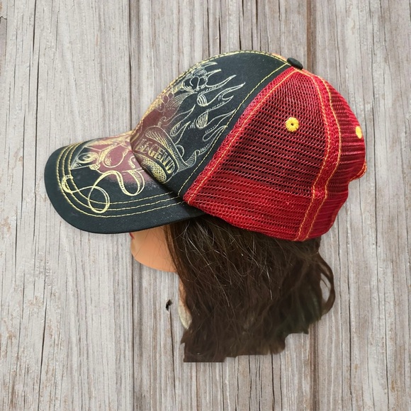 Walt Disney World Mickey Mouse Rock Legend Black and Red Graphic Cap - Picture 4 of 9